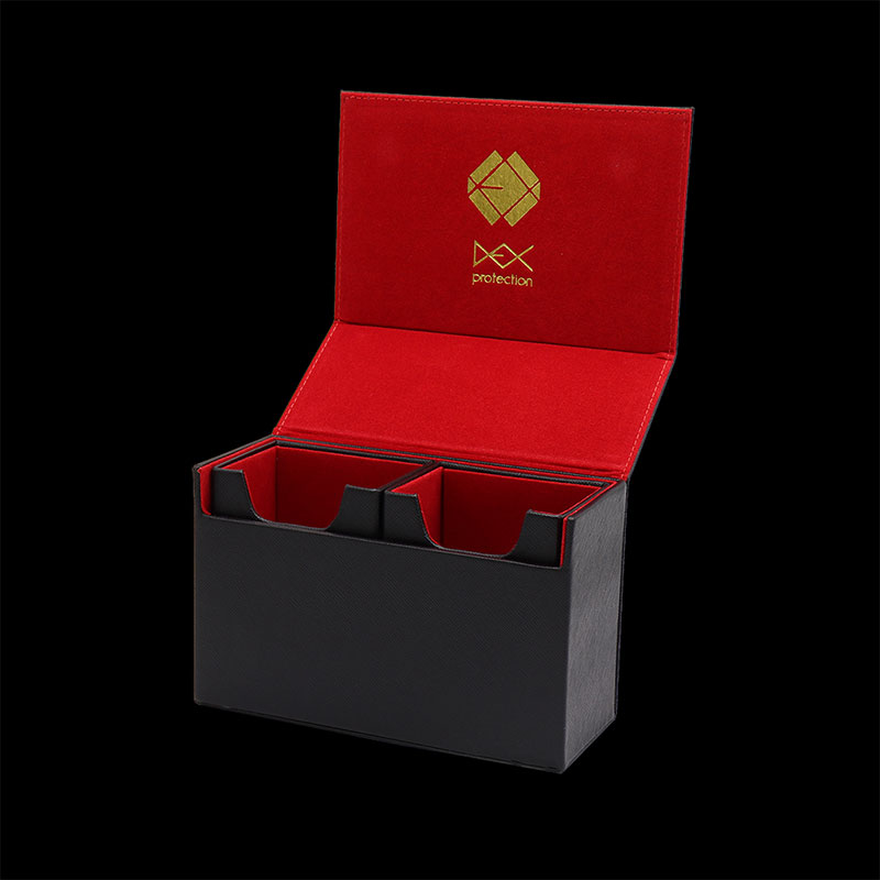 DEX PROTECTION DUALIST BLACK DECK BOX 120 SMALL Card Storage Dual Case Yugioh 